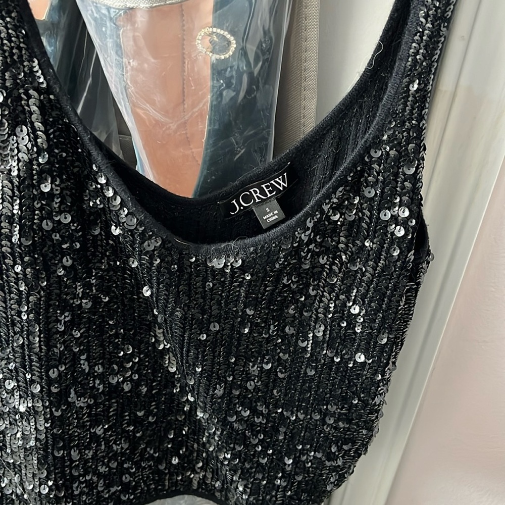 J.Crew sequined tank . EUC